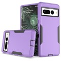 For Google Pixel 7 Pro 2 in 1 Magnetic PC + TPU Phone Case(Purple+Black)