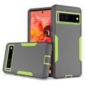 For Google Pixel 7 2 in 1 Magnetic PC + TPU Phone Case(Gray+Fluorescent Green)
