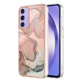 For Samsung Galaxy A15 5G Electroplating Marble Dual-side IMD Phone Case(Rose Gold 015)