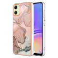 For Samsung Galaxy A05 Electroplating Marble Dual-side IMD Phone Case(Rose Gold 015)