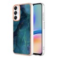 For Samsung Galaxy A05s Electroplating Marble Dual-side IMD Phone Case(Green 017)