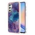 For Samsung Galaxy A25 5G Electroplating Marble Dual-side IMD Phone Case(Purple 016)