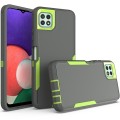 For Boost Mobile Celero 5G 2 in 1 Magnetic PC + TPU Phone Case(Gray+Fluorescent Green)