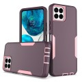 For Boost Mobile Celero 5G+ 2 in 1 Magnetic PC + TPU Phone Case(Purple Red+Pink)