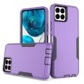 For Boost Mobile Celero 5G+ 2 in 1 Magnetic PC + TPU Phone Case(Purple+Black)