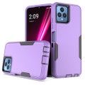 For T-Mobile REVVL 6 2 in 1 Magnetic PC + TPU Phone Case(Purple+Black)