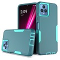 For T-Mobile REVVL 6 2 in 1 Magnetic PC + TPU Phone Case(Blue+Blue Green)
