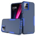 For T-Mobile REVVL 6 Pro 2 in 1 Magnetic PC + TPU Phone Case(Royal Blue+Dark Blue)