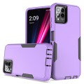 For T-Mobile REVVL 6 Pro 2 in 1 Magnetic PC + TPU Phone Case(Purple+Black)