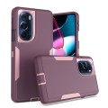For Motorola Edge+ 2022 2 in 1 Magnetic PC + TPU Phone Case(Purple Red+Pink)