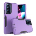 For Motorola Edge+ 2022 2 in 1 Magnetic PC + TPU Phone Case(Purple+Black)