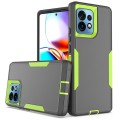 For Motorola Edge+ 2023 2 in 1 Magnetic PC + TPU Phone Case(Gray+Fluorescent Green)