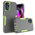 For Motorola Moto G 5G 2022 2 in 1 Magnetic PC + TPU Phone Case(Gray+Fluorescent Green)