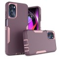 For Motorola Moto G 5G 2022 2 in 1 Magnetic PC + TPU Phone Case(Purple Red+Pink)