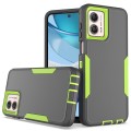 For Motorola Moto G 5G 2023 2 in 1 Magnetic PC + TPU Phone Case(Gray+Fluorescent Green)
