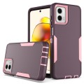 For Motorola Moto G Power 5G 2023 2 in 1 Magnetic PC + TPU Phone Case(Purple Red+Pink)