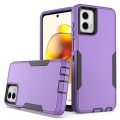 For Motorola Moto G Power 5G 2023 2 in 1 Magnetic PC + TPU Phone Case(Purple+Black)