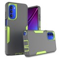 For Motorola Moto G Stylus 5G 2022 2 in 1 Magnetic PC + TPU Phone Case(Gray+Fluorescent Green)