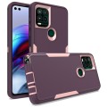 For Motorola Moto G Stylus 5G 2 in 1 Magnetic PC + TPU Phone Case(Purple Red+Pink)