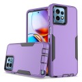 For Motorola Moto G Stylus 2023 2 in 1 Magnetic PC + TPU Phone Case(Purple+Black)