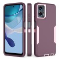 For Motorola Moto G 5G 2024 / G Play 5G 2024 2 in 1 Magnetic PC + TPU Phone Case(Purple Red+Pink)