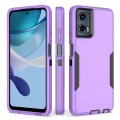For Motorola Moto G 5G 2024 / G Play 5G 2024 2 in 1 Magnetic PC + TPU Phone Case(Purple+Black)