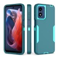 For Motorola Moto G Play 4G 2024 2 in 1 Magnetic PC + TPU Phone Case(Blue+Blue Green)