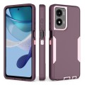 For Motorola Moto G Stylus 5G 2024 2 in 1 Magnetic PC + TPU Phone Case(Purple Red+Pink)