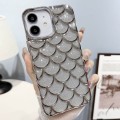 For iPhone 12 Mermaid Scale Electroplated Glitter Paper Phone Case(Grey)