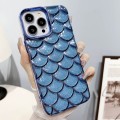 For iPhone 12 Pro Max Mermaid Scale Electroplated Glitter Paper Phone Case(Blue)