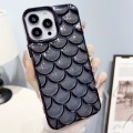 For iPhone 12 Pro Max Mermaid Scale Electroplated Glitter Paper Phone Case(Black)