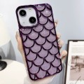 For iPhone 13 Mermaid Scale Electroplated Glitter Paper Phone Case(Purple)