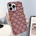 For iPhone 14 Pro Mermaid Scale Electroplated Glitter Paper Phone Case(Pink)