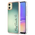 For Samsung Galaxy A05 Electroplating Marble Dual-side IMD Phone Case(Smile)
