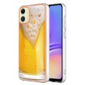 For Samsung Galaxy A05 Electroplating Marble Dual-side IMD Phone Case(Draft Beer)