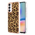 For Samsung Galaxy A05s Electroplating Marble Dual-side IMD Phone Case(Leopard Print)