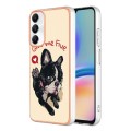 For Samsung Galaxy A05s Electroplating Marble Dual-side IMD Phone Case(Lucky Dog)
