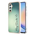 For Samsung Galaxy A25 5G Electroplating Marble Dual-side IMD Phone Case(Smile)