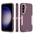 For Samsung Galaxy S23 FE 5G 2 in 1 Magnetic PC + TPU Phone Case(Purple Red+Pink)