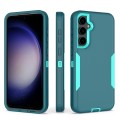For Samsung Galaxy S23 FE 5G 2 in 1 Magnetic PC + TPU Phone Case(Blue+Blue Green)