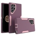 For Samsung Galaxy S22 Ultra 5G 2 in 1 Magnetic PC + TPU Phone Case(Purple Red+Pink)