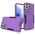 For Samsung Galaxy S21 FE 5G 2 in 1 Magnetic PC + TPU Phone Case(Purple+Black)