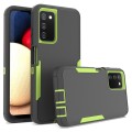 For Samsung Galaxy A03s 2 in 1 Magnetic PC + TPU Phone Case(Gray+Fluorescent Green)
