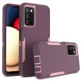 For Samsung Galaxy A03s 2 in 1 Magnetic PC + TPU Phone Case(Purple Red+Pink)