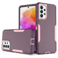 For Samsung Galaxy A73 5G 2 in 1 Magnetic PC + TPU Phone Case(Purple Red+Pink)
