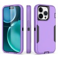 For iPhone 15 Pro 2 in 1 Magnetic PC + TPU Phone Case(Purple+Black)