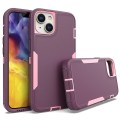 For iPhone 14 2 in 1 Magnetic PC + TPU Phone Case(Purple Red+Pink)