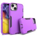For iPhone 14 2 in 1 Magnetic PC + TPU Phone Case(Purple+Black)