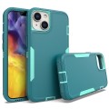 For iPhone 14 2 in 1 Magnetic PC + TPU Phone Case(Blue+Blue Green)