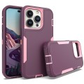 For iPhone 14 Pro 2 in 1 Magnetic PC + TPU Phone Case(Purple Red+Pink)